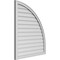 Ekena Millwork Quarter Round Top Right Surface Mount PVC Gable Vent w/ 2"W x 1-1/2"P Brickmould Frame, 34"W x 40"H GVPQR34X4002SN - alternate 2